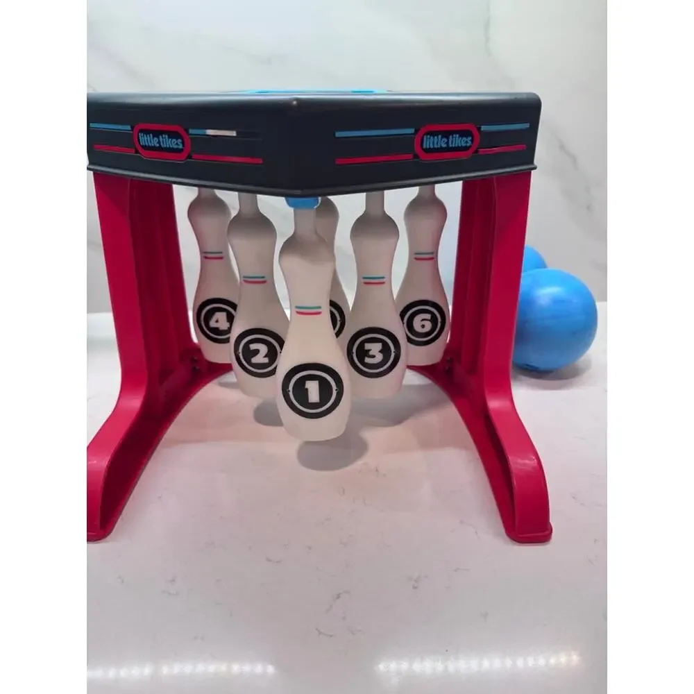 Little Tikes My First Bowling Set 6 Pin With Easy Reset Button 2 Original Balls